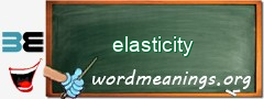 WordMeaning blackboard for elasticity